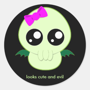 Baby Girl Cthulhu Classic Round Sticker