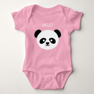Baby Girl Cute Panda Personalized Kawaii Baby Bodysuit
