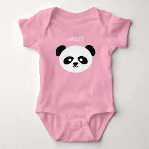 Baby Girl Cute Panda Personalized Kawaii Bodysuit