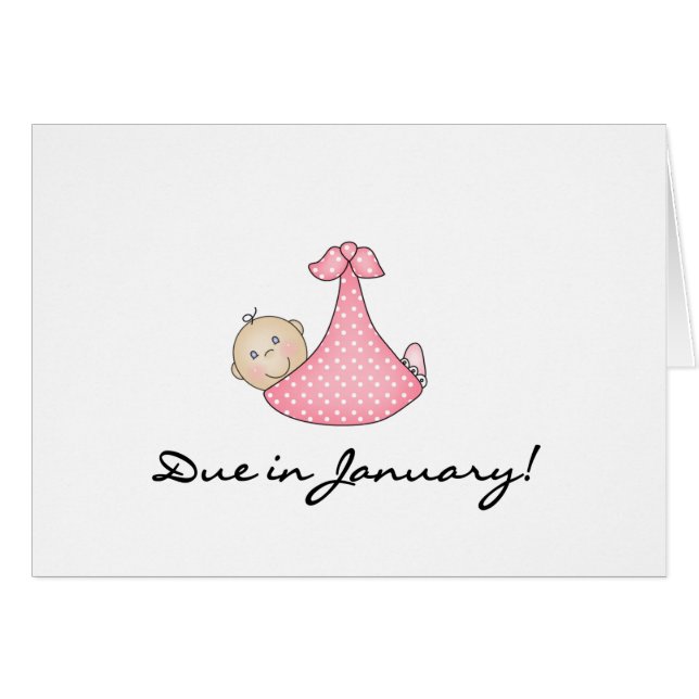 Baby Girl Due in January (Front Horizontal)