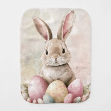 Baby Girl Easter Burp Cloth