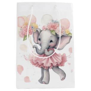 Baby Girl Elephant Gift Bag