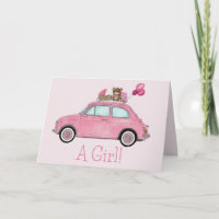 Baby Girl Fiat 500 congratulations