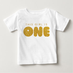 Baby Girl First Birthday Outfit Golden One T-Shirt