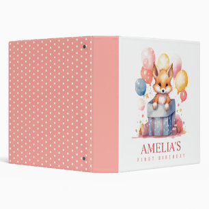 Baby Girl First Birthday Photo Album Keepsake Binder