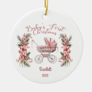 Baby Girl First Christmas Ornament