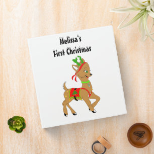 Baby Girl First Christmas Photo Binder