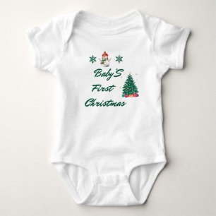 Baby Girl First Christmas Quote Toddler Bodysuit