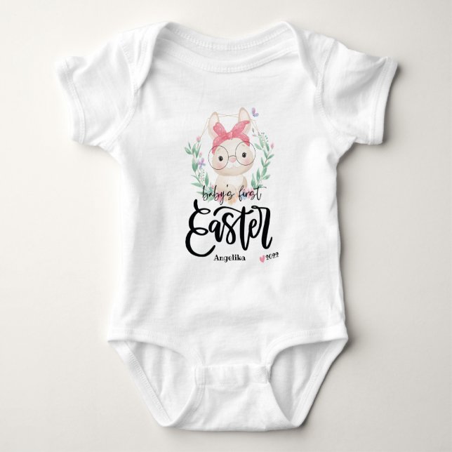 Baby Girl First Easter Bodysuit (Front)