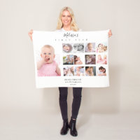 Baby girl First Year Photo Collage 12 months gift