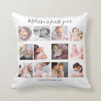 Baby Girl First Year Photo Collage Gift Custom