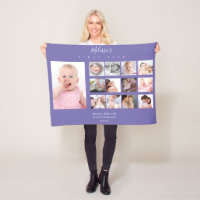 Baby girl First Year Photo Collage Purple Cute