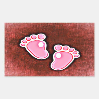 baby girl footprints feet cute expecting newborn sticker