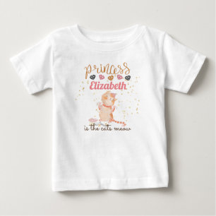 Baby Girl Gifts 1st Birthday Shower Princess Cats T-Shirt