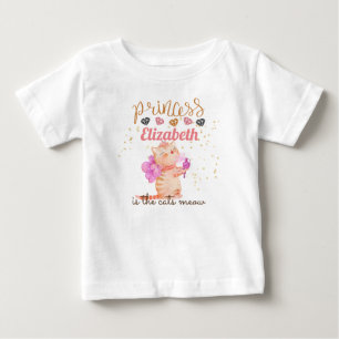 Baby Girl Gifts 1st Birthday Shower Princess Cats T-Shirt