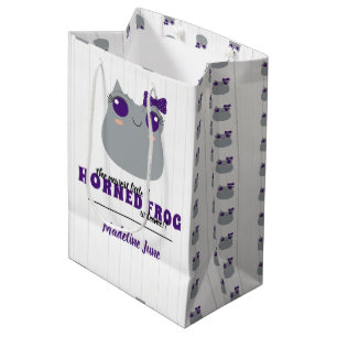 Baby Girl Horned Frog Purple Medium Gift Bag