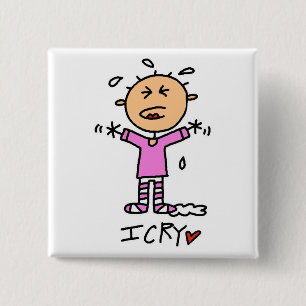 Baby Girl I Cry Tshirts and Gifts 2 Inch Square Button