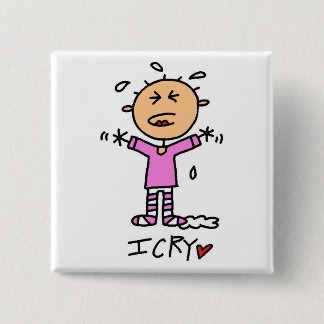 Baby Girl I Cry Tshirts and Gifts 2 Inch Square Button