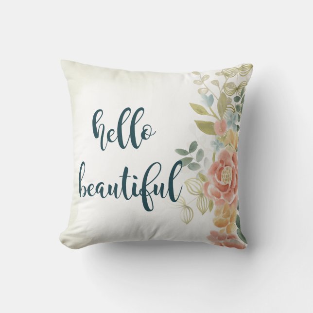Baby Girl I Throw Pillow (Front)