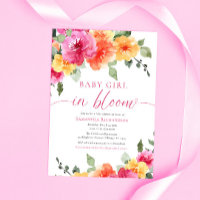 Baby girl in Bloom colourful spring summer floral