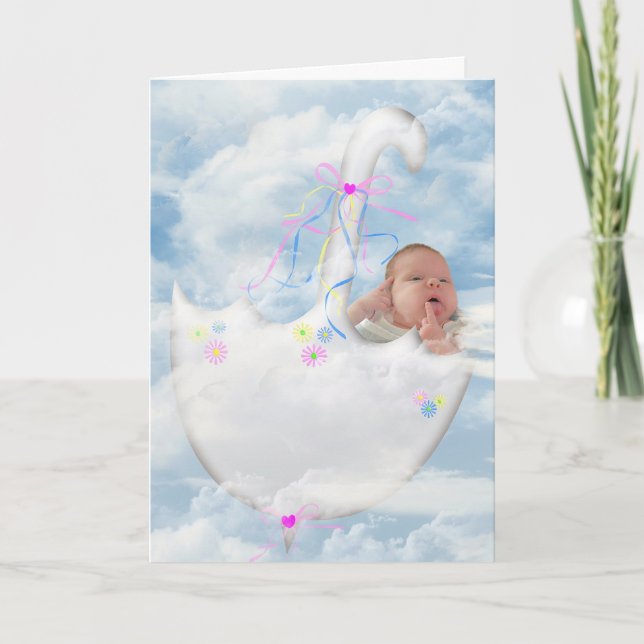 Baby Girl in Clouds  Card (Front)