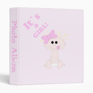 Baby Girl It's A Girl Photo Album Binder Template