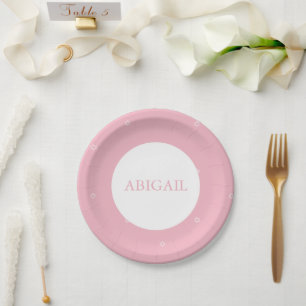 Baby Girl Jewish Naming Ceremony  Hebrew Paper Plate