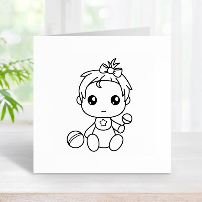 Baby Girl Jumpsuit Colour Me Rubber Stamp (Creator Uploaded)