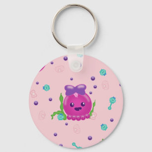 Baby Girl Kawaii Octopus Keychain