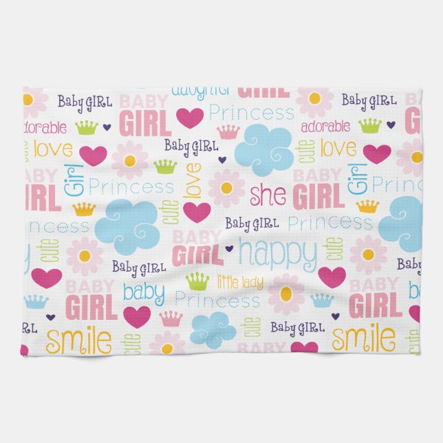 Baby Girl Kitchen Towel (Horizontal)