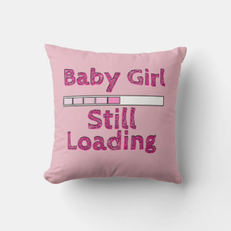 Baby Girl Loading - Fifth Month Throw Pillow