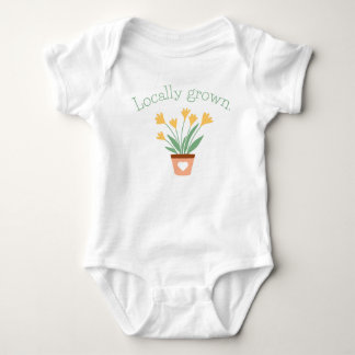 Baby Girl Locally Grown Flower Bodysuit