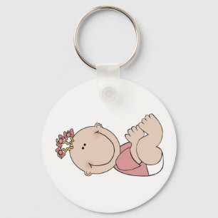 Baby Girl Lying Keychain