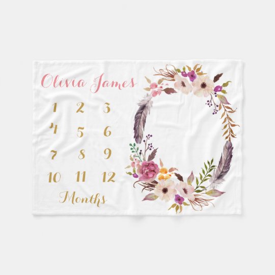 monthly baby picture blanket