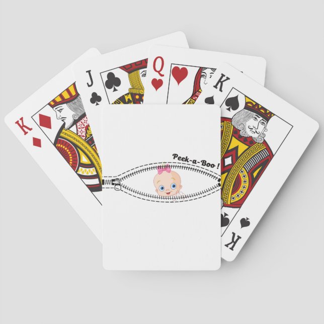 Baby Girl, Mom Pregnancy gift t shirt Playing Cards (Back)