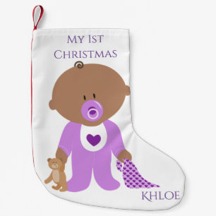Baby Girl My 1st Christmas Stocking Personalized