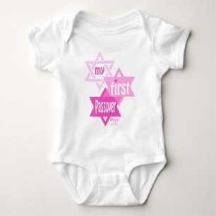 Baby Girl My First Passover Bodysuit Pink