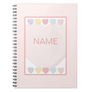 Baby Girl Name Pink Hearts Notebook