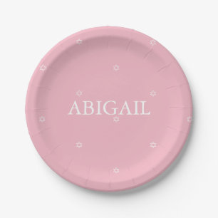 Baby Girl Naming Ceremony Hebrew Jewish Paper Plate