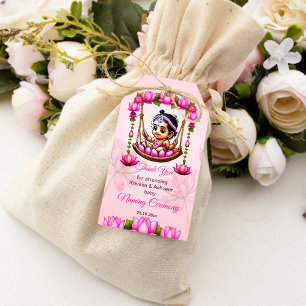 Baby Girl Naming Namkaran Cradle favour thank you Gift Tags