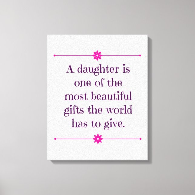 Baby Girl Nursery Canvas Art Quote Baby Girl Quote (Front)