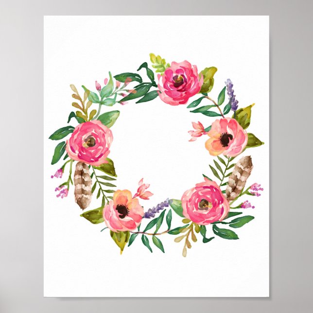 Baby girl nursery mur art, décoration murale botan (Devant)