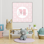 Baby Girl Nursery Name Modern Blush Pink Whimsical Wall Decal<br><div class="desc">Transform your baby girl's nursery into a contemporary and chic space with our whimsical fluid art wall decal. This eye-catching wall decal features a beautiful swirl design in a soft and inviting blush pink colour, creating a serene and soothing atmosphere for your little one. Personalize the decal with your baby...</div>