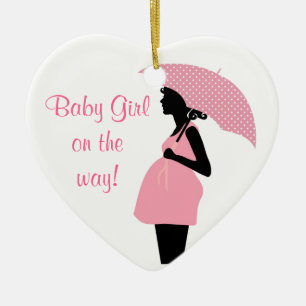 "Baby Girl On The Way" Ornament