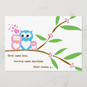 Baby Girl Owl Baby Shower Invitation