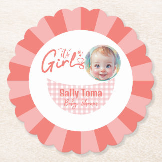 BABY GIRL PAPER COASTER