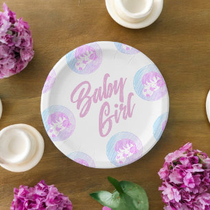 Baby Girl Paper Plate