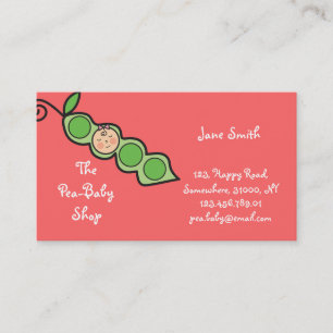 Baby Girl Pea in a Pod Fun Cartoon Profile Card