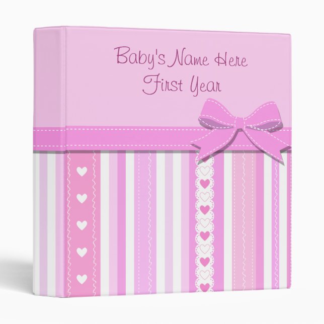 Baby Girl Photo Album Binder (Front/Spine)
