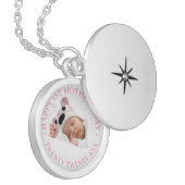 Baby Girl Photo Happy 1st Mothers Day Custom Year Locket Necklace (Front Left)